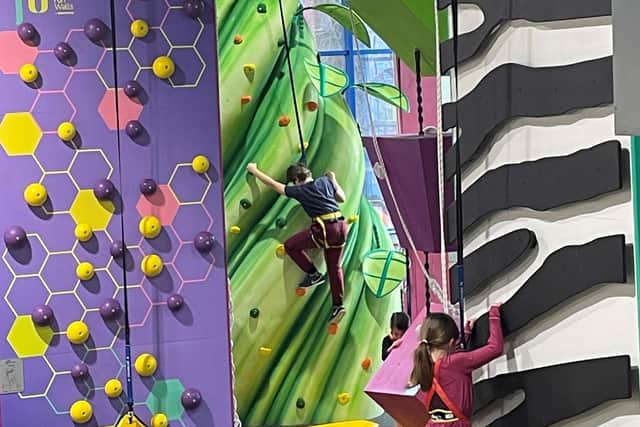 A climbing area has been installed inside Water Meadows Leisure Complex. The 17-station Climbing Zone promises great fun for the whole family.