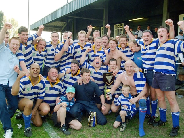 Mansfield RUFC winning the Notts Lincs and Derby Cup