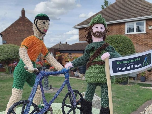 A cycle display for the Tour of Britain.