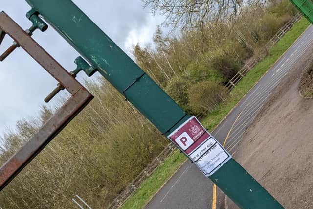 Mr Brown shared a photo of a temporary parking sign on the entrance to the Mansfield Woodhouse car park.