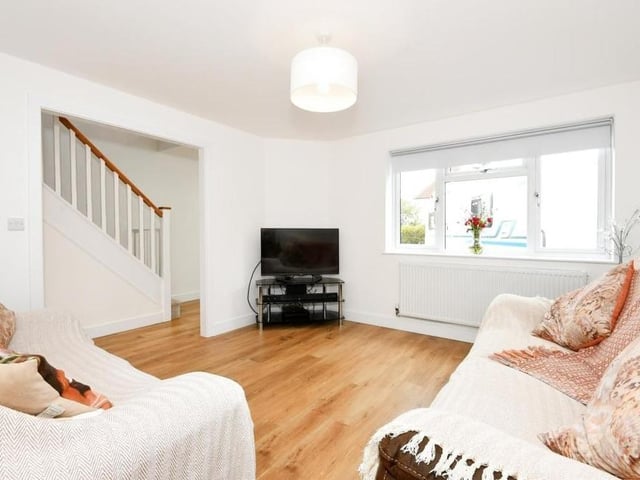 It wouldn't be difficult to enjoy a relaxing evening in this comfortable lounge, which overlooks the front of the Langwith property. As in the kitchen/diner and downstairs toilet, the floor is made up of luxury vinyl tiles in oak effect.