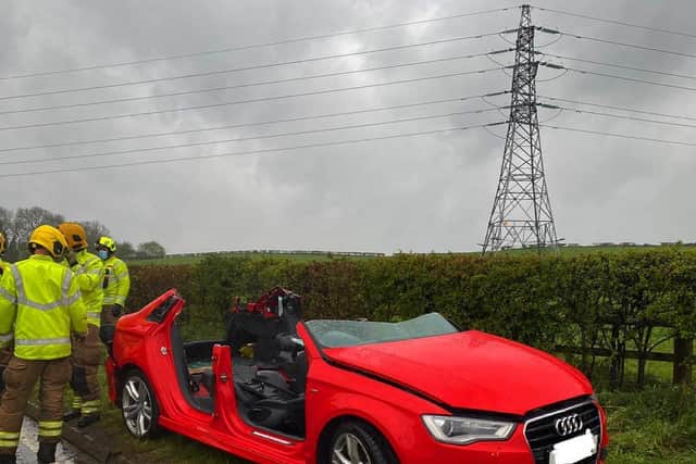 The collision occurred between a Ford Fiesta, Audi A3 and Mercedes C220 yesterday (Monday, May 3). Credit: Shirebrook Fire Station.