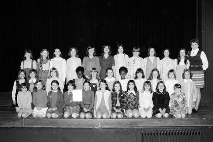 Mansfield youngsters on the stage in 1970.