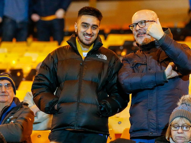 Mansfield Town fans ahead of the 3-1 defeat at Port Vale.
