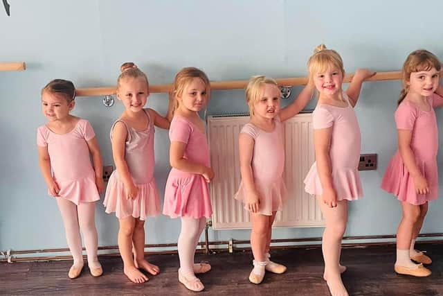 Ballet tots on their first day at the brand new studio.
