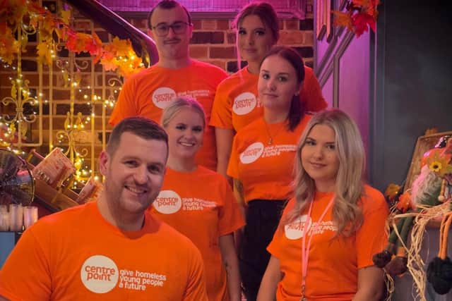 Some of the staff set to take part in the big sleep out challenge at The Red Bar and Grill pier.