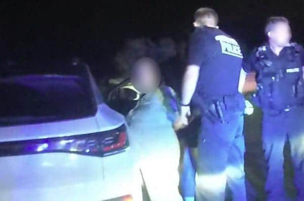 On-duty officers arrived and arrested the suspect, who then failed a breathalyser test.