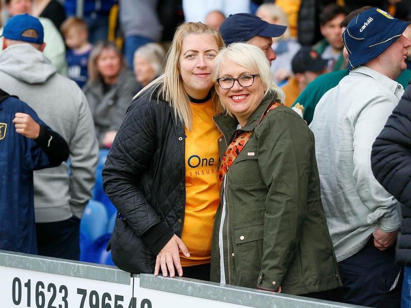 Mansfield Town fans at the last home game of the season.
