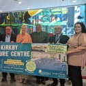 Coun Jason Zadrozny (left) with (from second left), Couns Andy Meakin, Jamie Bell, Rachel Madden, Warren Nuttall, Alderman John Baird and Warren Nuttall at the opening of the leisure centre last year. Photo: Submitted