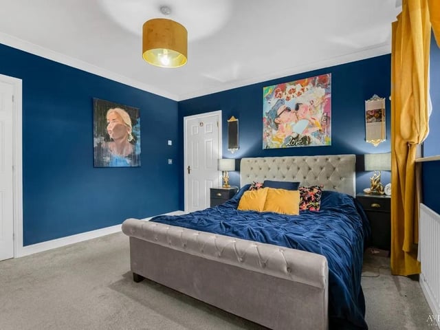 One of the spacious double bedrooms