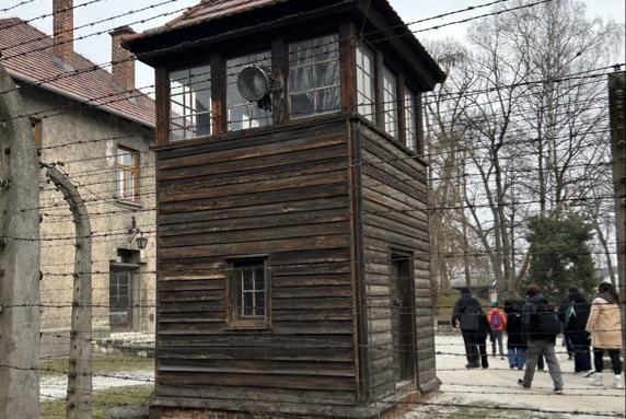 Guard tower at Auschwitz 1