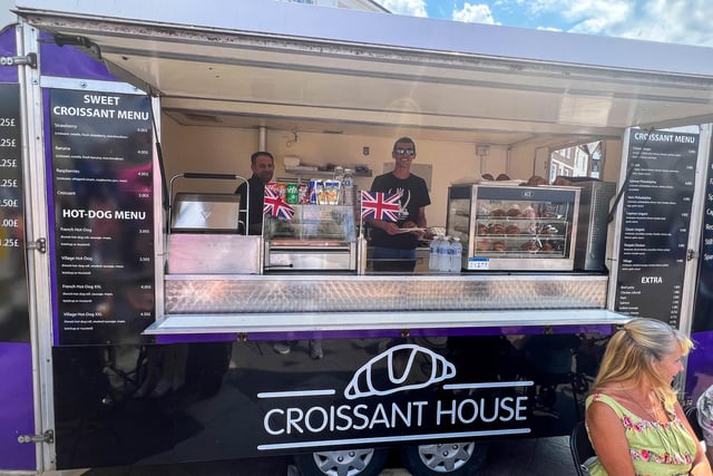 A range of food and refreshments were on offer, including Croissant House.