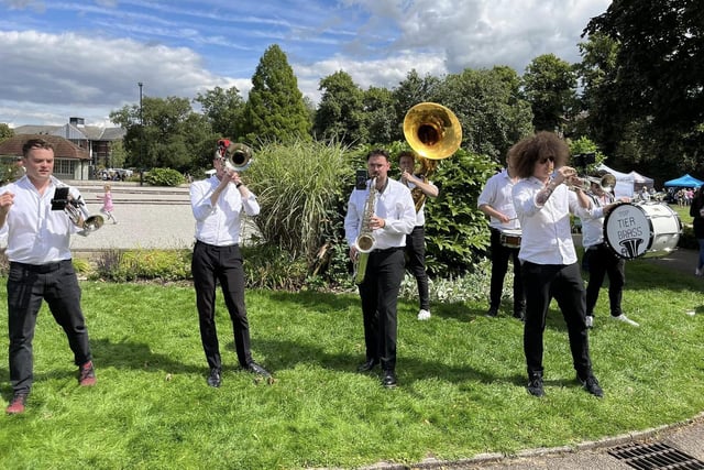 Performances by Top Tier Brass proved popular with festival-goers. (Photo by: Mansfield Council)