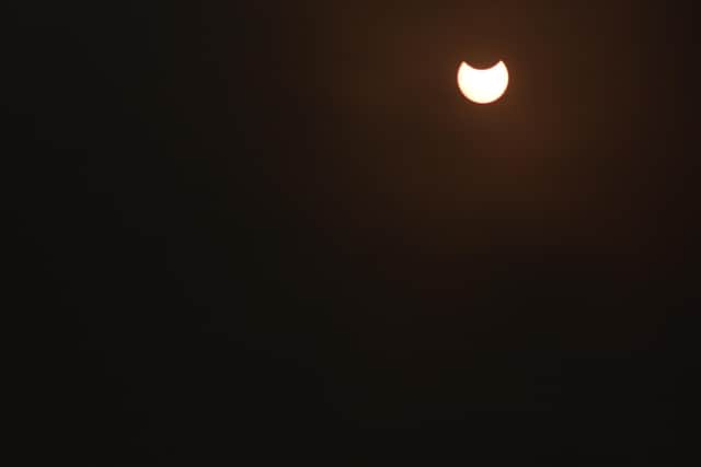 Michael Knowles captures the partial solar eclipse in Mansfield.