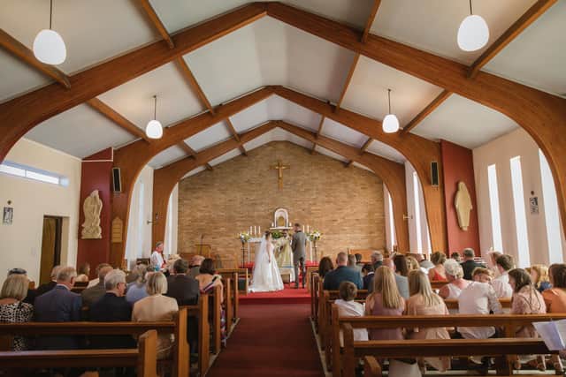 The wedding of Adi and Mary Ross is one of many that took place in the chapel.