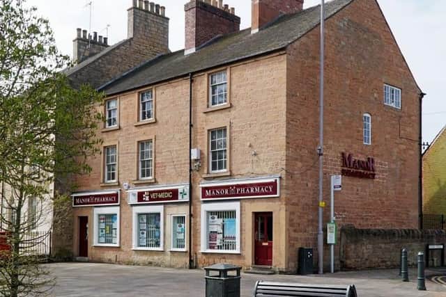 The grade II listed building at 93-97 West Gate, Mansfield when it was home to a pharmacy. (PHOTO BY: British Listed Buildings)