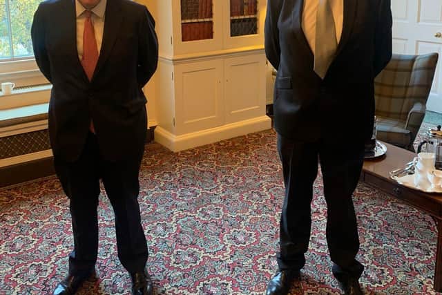 Ashfield MP Lee Anderson with Prime Minister Boris Johnson at the meeting held on Nov 12.