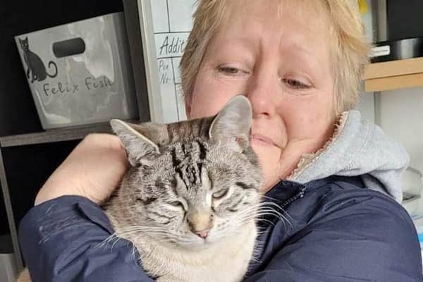 Beauty's Legacy owner, Lisa Dean, pictured alongside Paddy upon his return.