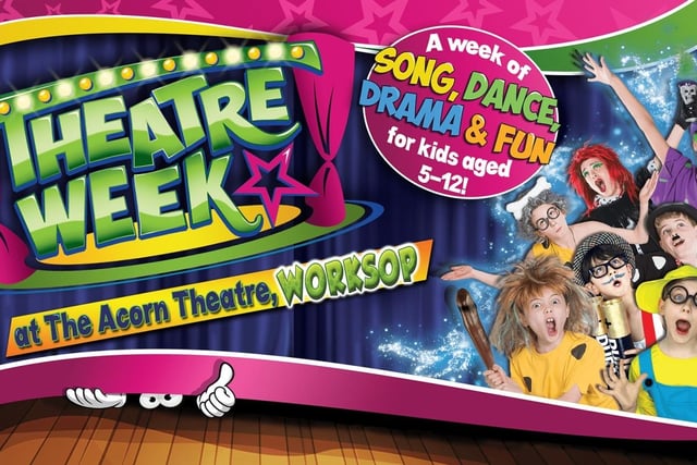Half-term means Theatre Week at the Acorn in Worksop, and a week of song, dance, drama and fun for kids, aged five to 12. It's a week-long performing arts workshop where the youngsters can discover and develop their talents as singers, dancers or actors. Each day runs from 9 am to 4 pm before a spectacular finale show at the end of the week.