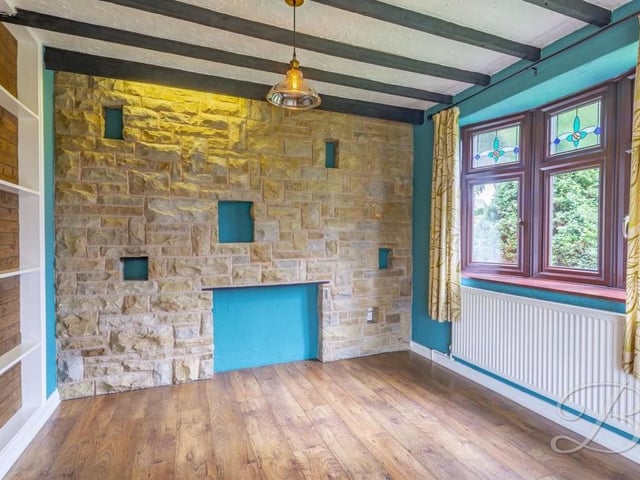 Another shot of the dining area, with a side window giving views of the garden at the £375,000 property. Lovely for sit-down meals with the family.