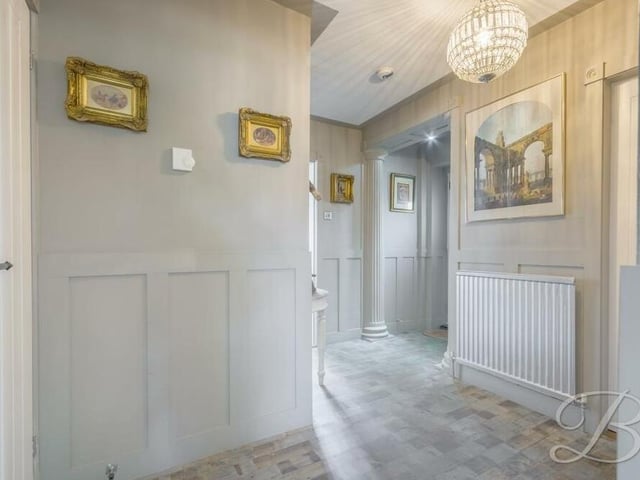 The welcoming hallway at the £400,000 property is generously sized and provides a sense of grandeur as you enter the Church Street bungalow.