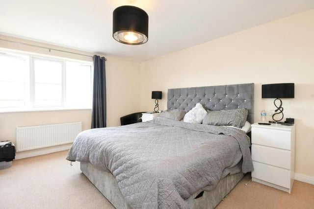 Of the four bedrooms at the £300,000-plus house, this is the master and the largest. Overlooking the front, it boasts built-in storage and also an en suite shower room.