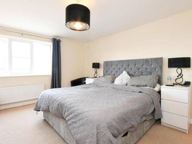 Of the four bedrooms at the £300,000-plus house, this is the master and the largest. Overlooking the front, it boasts built-in storage and also an en suite shower room.