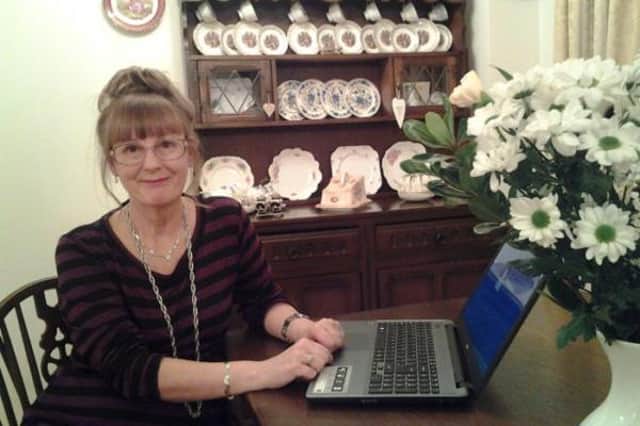Alyson Ciborski, who writes under the pen name of K.L.Loveley, hard at work at her Mansfield Woodhouse home.