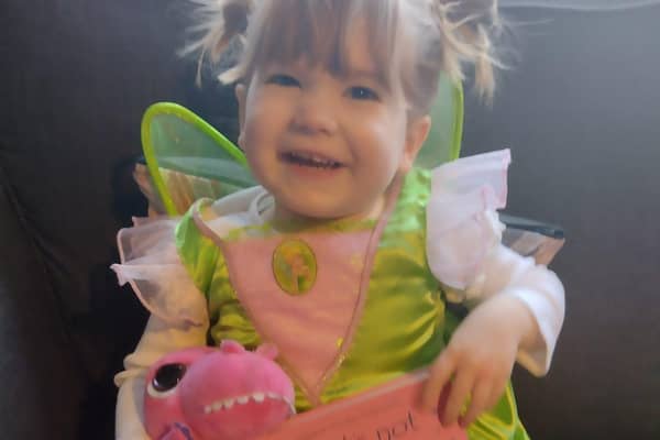 Nora, aged 2, from Clipstone, dressed as the fairy from That's Not My Fairy.