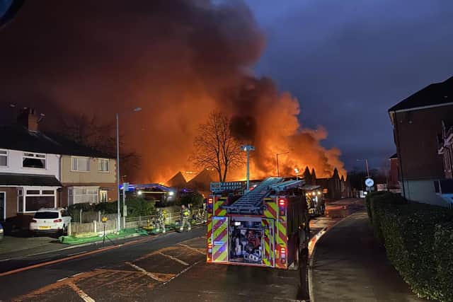 A huge firefighting operation is taking place.
