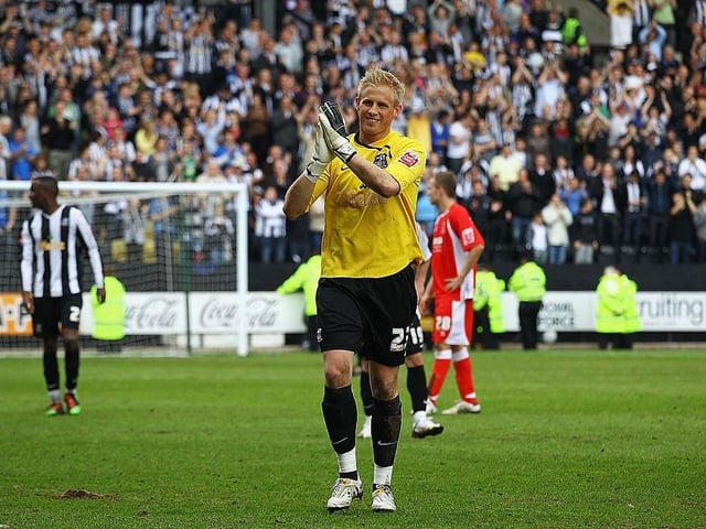 Kasper Schmeichel left City to team up with his old boss Sven-Goran Eriksson at Notts County for a club record £1m in Aug 2009.