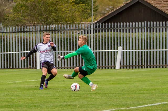 Mitch Mullins wins it for Clipstone. Pic by Dan Walker.