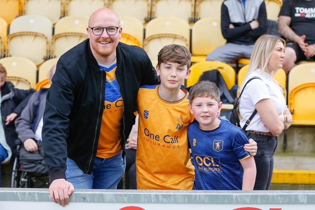 Mansfield Town fans ahead of the defeat to Sutton United.