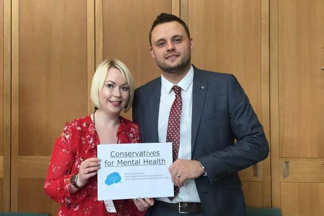 Coun Ben Bradley at the launch of Conservatives for Mental Health.