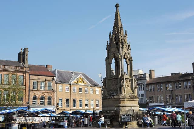 The Mansfield Town Centre Heritage Trail says: "At the turn of the 19th century the Market Place was a maze of small streets filled with shops and pubs. The town’s population had grown to around 8,300 most of whom lived within a 10-minute walk of the centre. It became obvious re-development was needed and in 1823 the newly appointed improvement commissioners decided to demolish the central area to make a more open market place."