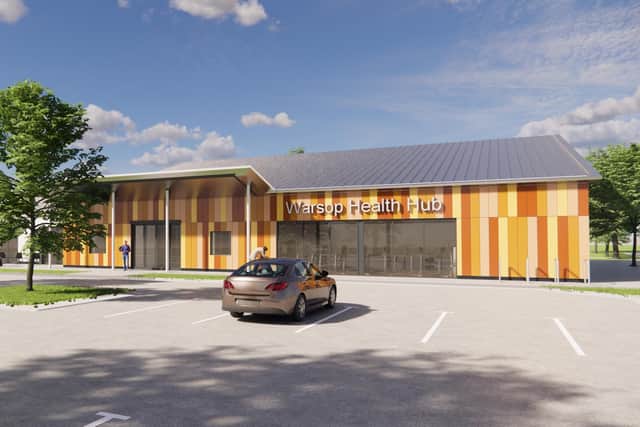 An artist's impression of the planned Warsop Health Hub.