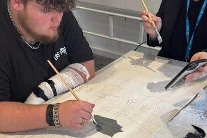 EVOLVE Alternative Provisions Programme learners working on the art project