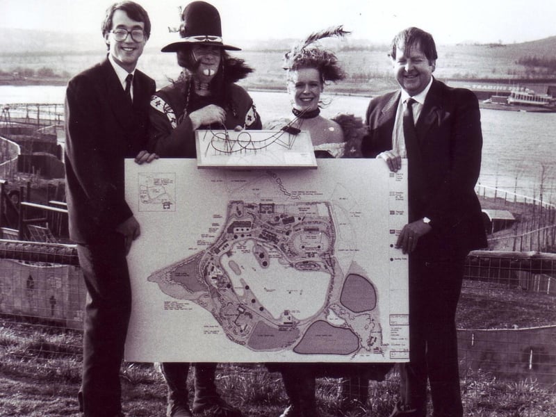 The theme park was located in a country park with a large lake in the middle.  There were different themed areas with various white-knuckle rides introduced over the years. Which was your favourite?