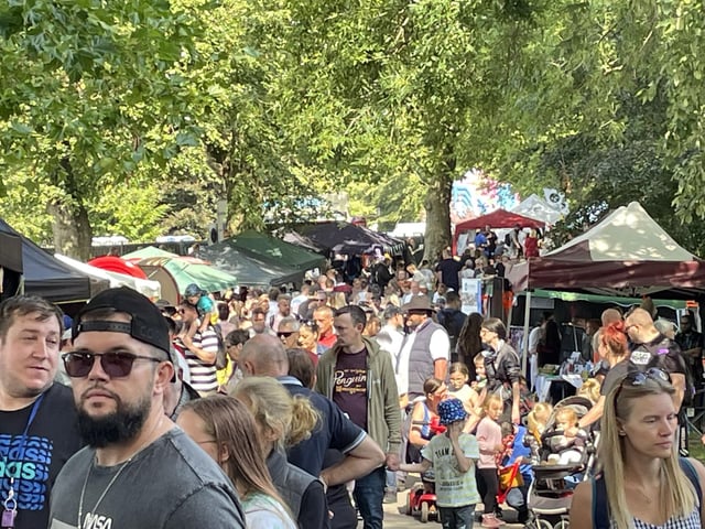Residents flocked to stalls run by a mixture of local business, charities and community groups.