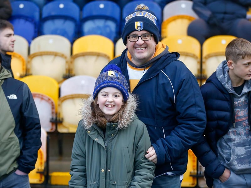 Mansfield Town fans ahead of the 3-2 win over Hartlepool United.