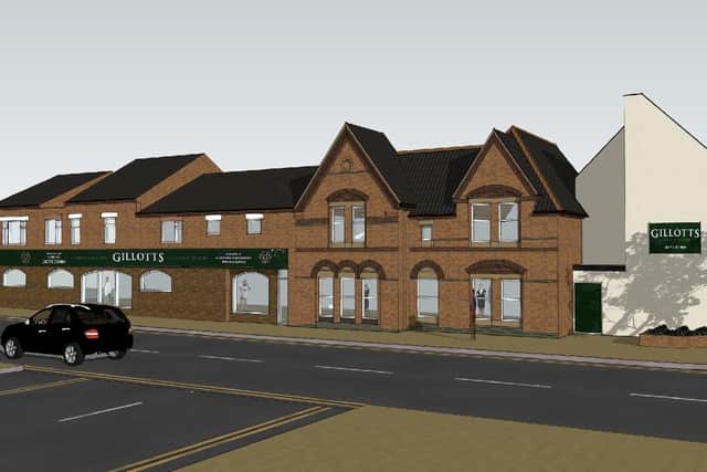 An artists’ impression of what the extended office on Nottingham Road will look like.