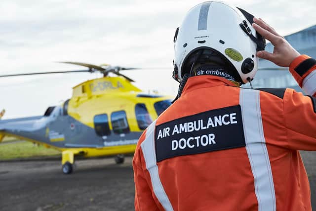 A clinical-care doctor was on board the Derbyshire, Leicestershire and Rutland Air Ambulance that flew to the scene.