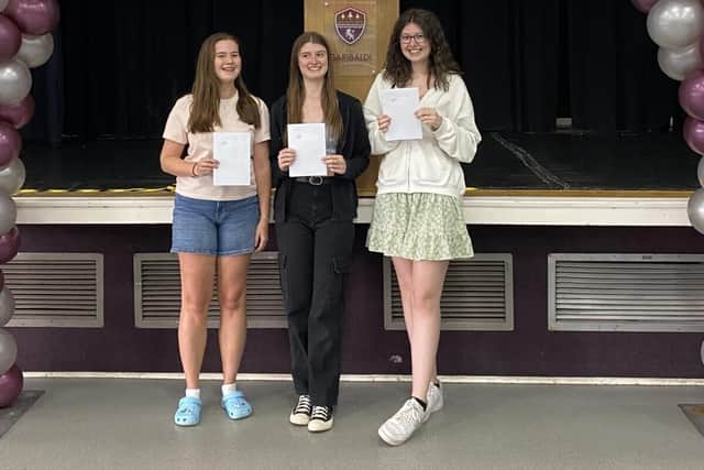 Students celebrate their exam results