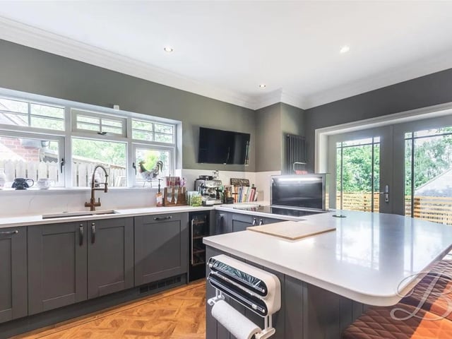 To the heart of the property is a modern open-plan kitchen/dining room.