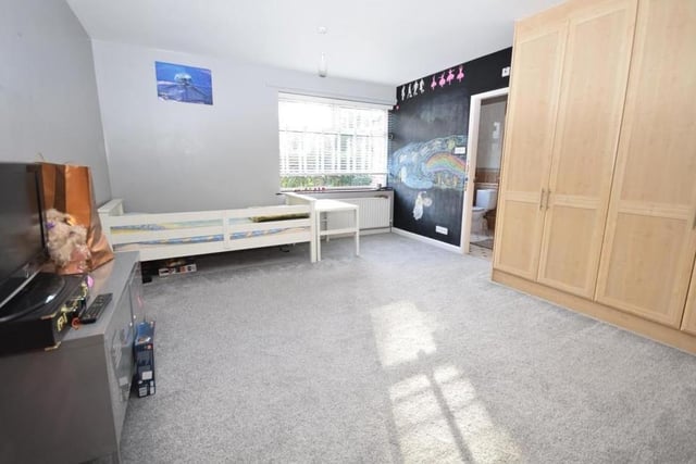 The two bedrooms at the rear end of the first floor both benefit from a bank of wardrobes. Large double rooms, they also have access to en suite facilities.