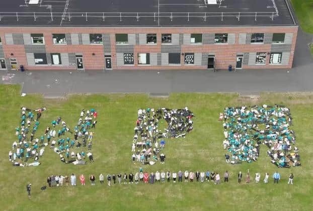 The spectacle was captured by a Nottinghamshire Police drone team on Friday