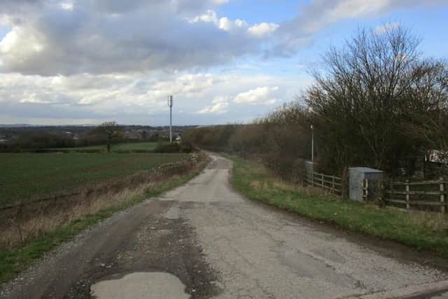 The road leading to Kirkby Farm's Park in Selston, with the M1 hidden by trees to the right. (PHOTO BY: Jonathan Thacker)