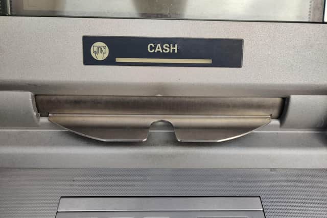Huthwaite Post Office says if the cash dispenser on its ATM does not look like this, to let staff know.
