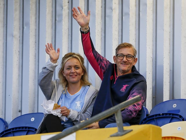 Mansfield Town fans during the Sky Bet League 2 match against Carlisle Utd.