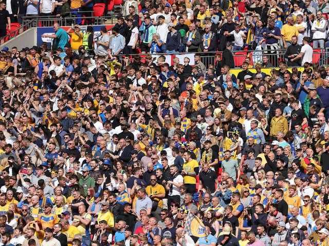 Stags fans enjoy the pre-match atmosphere.